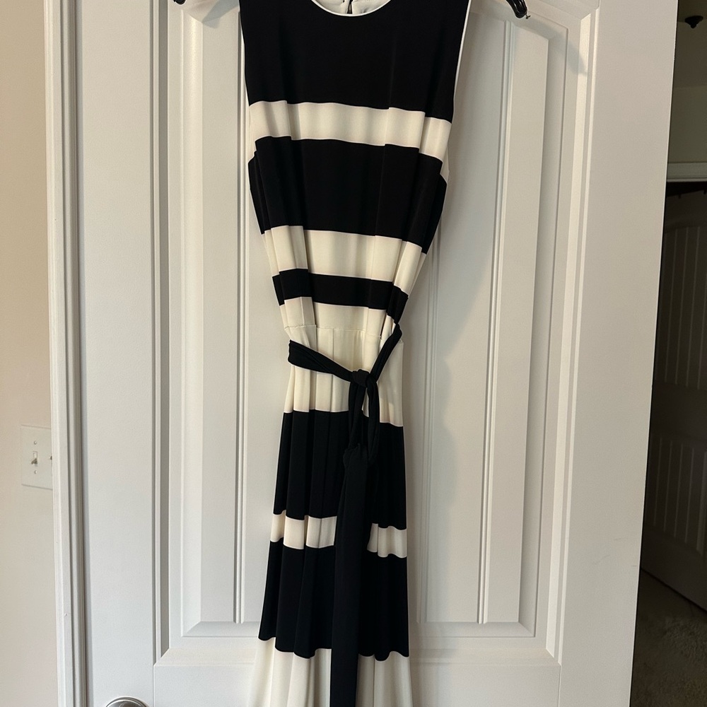 Black and White Striped Dress